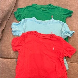 Ralph Lauren Kids Tees - Red, Green, and Light Blue